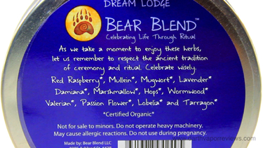 Dream Lodge Bear Blend Ceremonial Herbs Ingredients